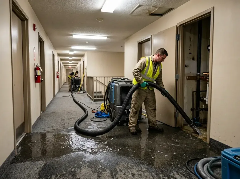 multi-unit-apartment-hallway-f-005 — frequently asked questions, Emergency Burst Pipe Water Extraction & Removal in Hacketts…